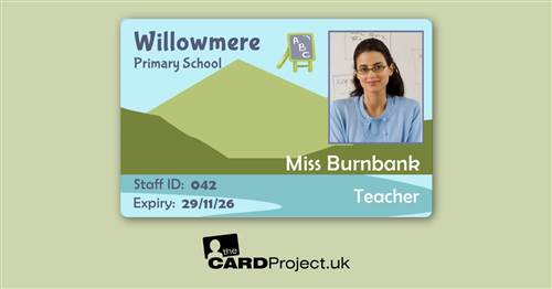 Primary School ID Card: Green Hills & Blackboard